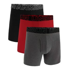 Under Armour Pánske boxerky Perf Cotton 6in 3Pack Grey  XLXL