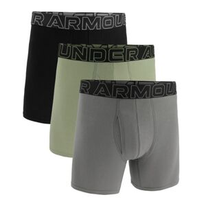 Under Armour Pánske boxerky Perf Cotton 6in 3Pack Green  MM