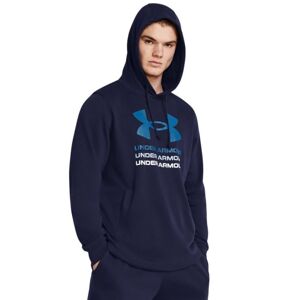 Under Armour Mikina Rival Terry Graphic Hood Blue  LL