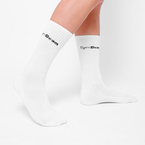 GymBeam Ponožky 3/4 Socks 3Pack White  XL/XXL
