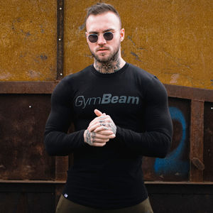 GymBeam T-shirt Long Sleeve Leisure Black  XL