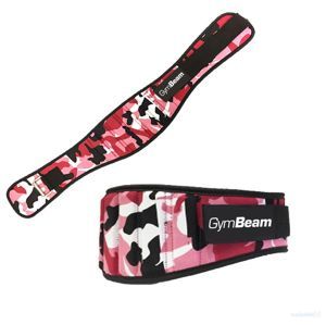GymBeam Dámsky fitness opasok Pink Camo  S
