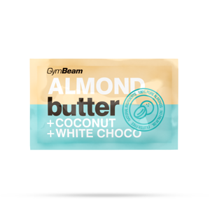 GymBeam Vzorka Mandľové maslo s kokosom a bielou čokoládou 30 g