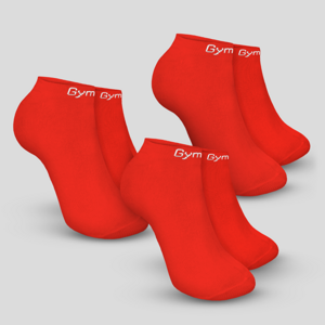 GymBeam Ponožky Ankle Socks 3Pack Hot Red  L/XLL/XL