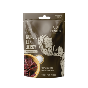 Renjer Sušené losie mäso Elk Jerky 12 x 25 g čierne korenie