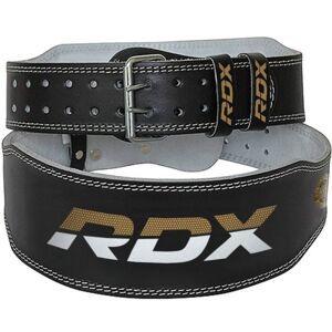 RDX Sports Fitness opasok 6“ Leather Black/Gold  M