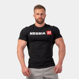 NEBBIA Pánske tričko Red “N“ čierne  XL