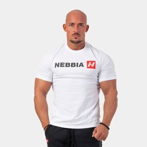 NEBBIA Pánske tričko Red “N“ biele  XL