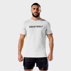 SQUATWOLF Tričko Iconic Muscle White  L