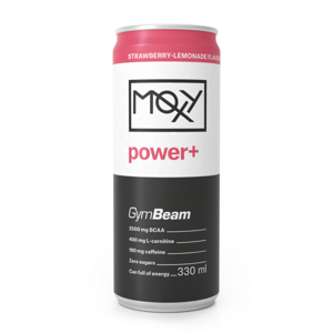 GymBeam MOXY power+ 1430 g24 x 330 ml jahodová limonáda
