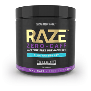 The Protein Works Predtréningový stimulant Raze Zero-Caff 360 g modrá malina