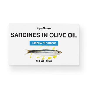 GymBeam Sardinky v olivovom oleji 10 x 125 g