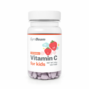 GymBeam Vitamín C, tablety na cmúľanie pre deti jahoda